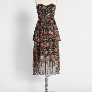 NWT ModCloth Rousing Rose Garden Midi Dress